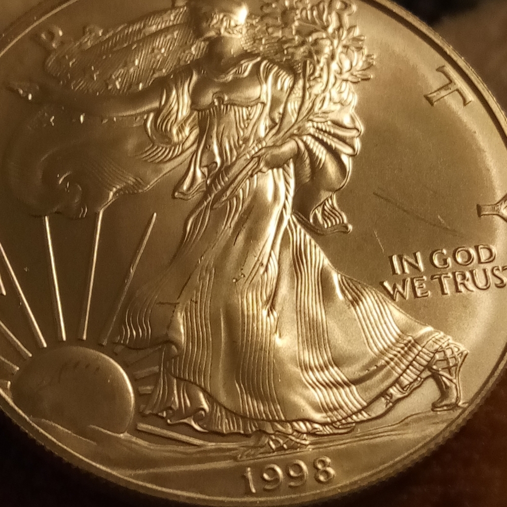1998 Silver Eagle Dollars Gem - image 1